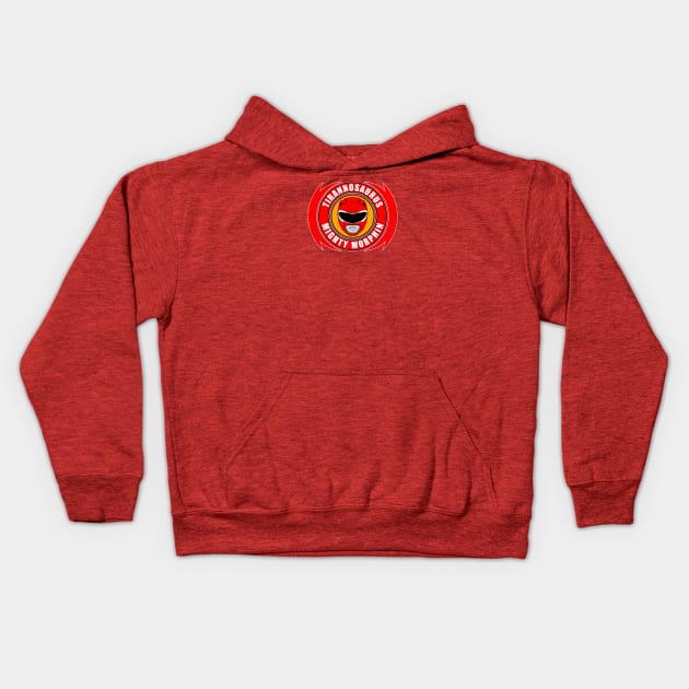 Red Tyrannosaurus Kids Hoodie by nickbeta